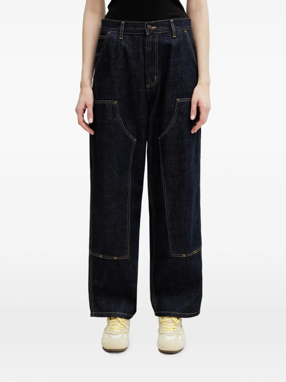 Carhartt WIP Brandon Jeans im Layering-Look - Blau