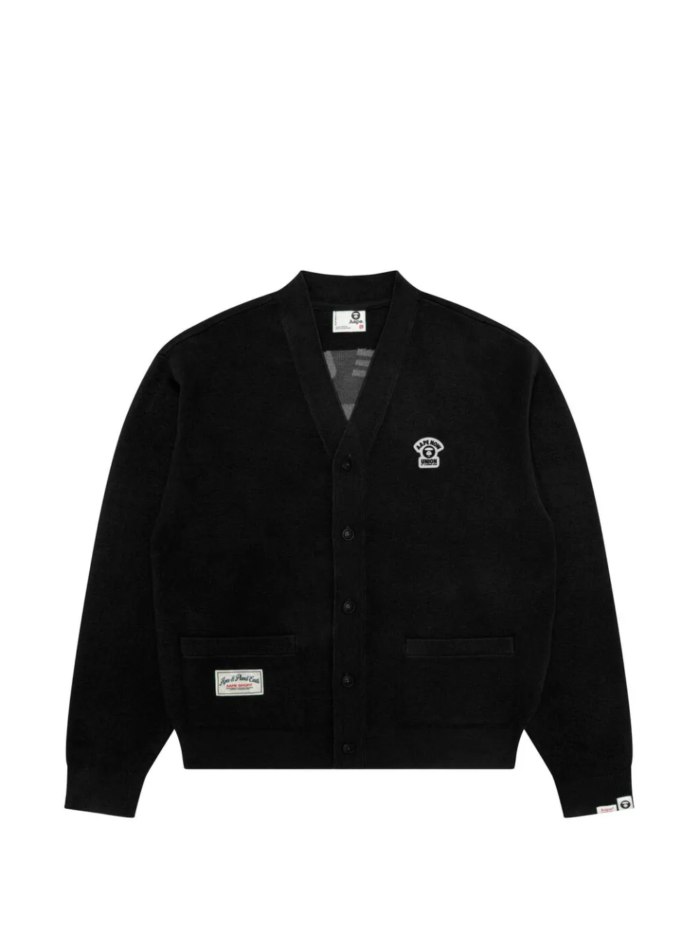 AAPE BY *A BATHING APE® logo-print V-neck cardigan - Black