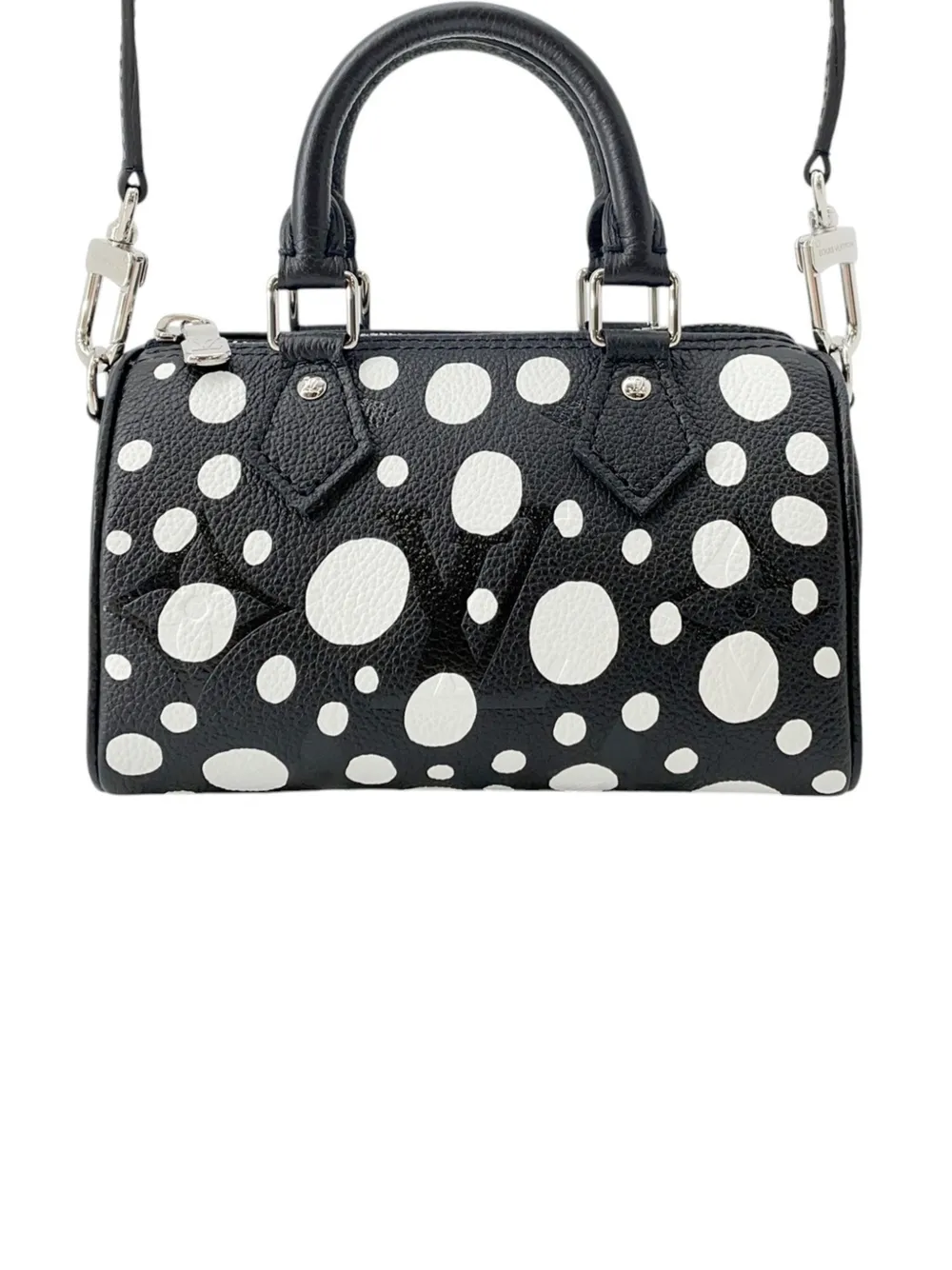 Louis Vuitton Pre-Owned 2021-2026 Yayoi Kusama Monogram Giant Empreinte Nano Speedy Bandouliere satchel - Black