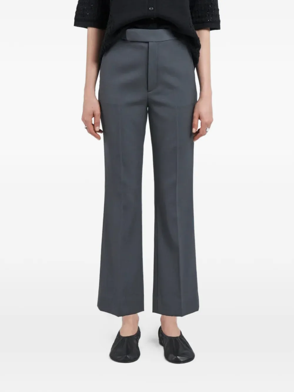 Maria McManus high-waisted cropped trousers - Grigio