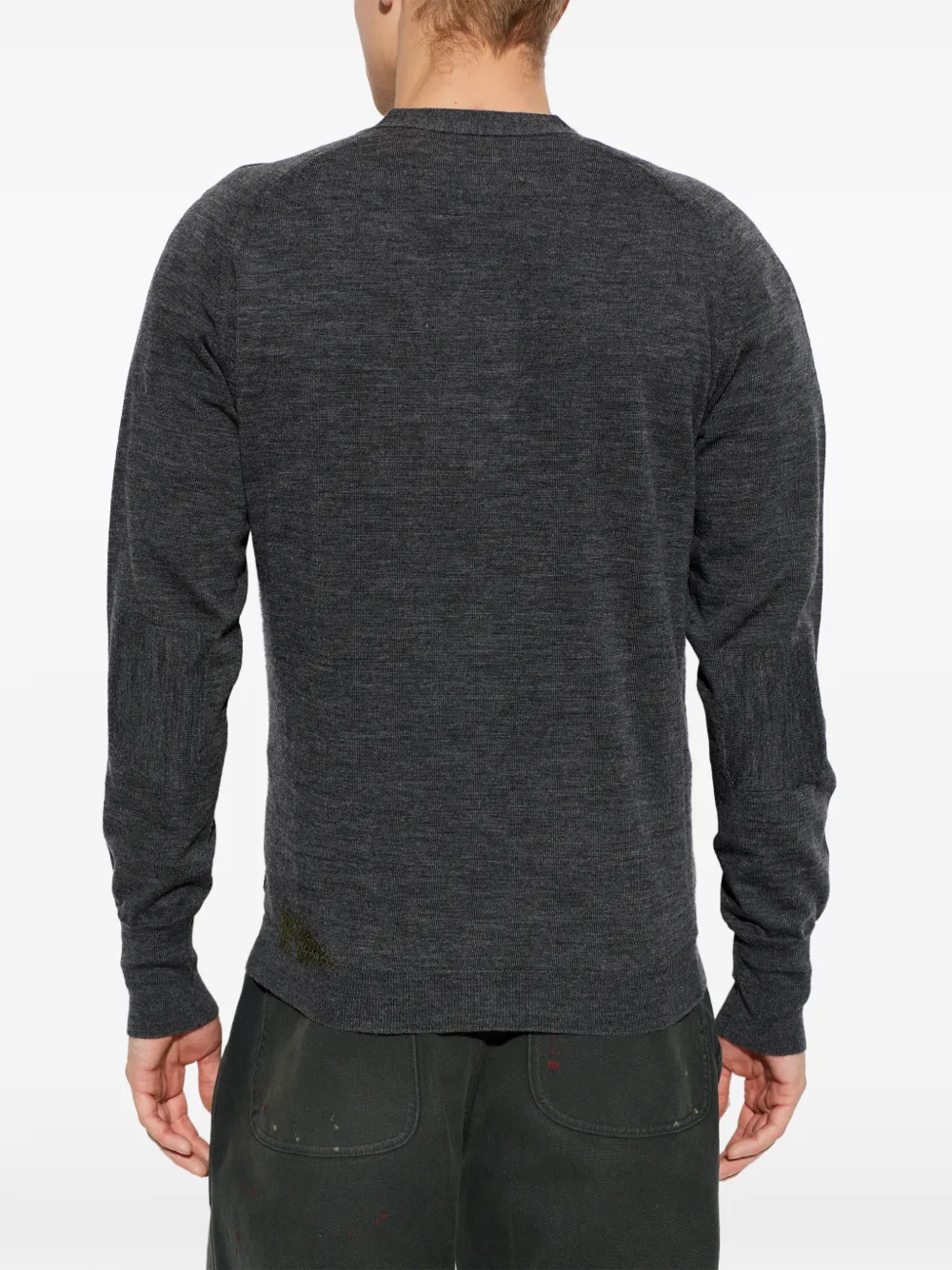 Maison Margiela Vest met geborduurde patch en V-hals Grijs