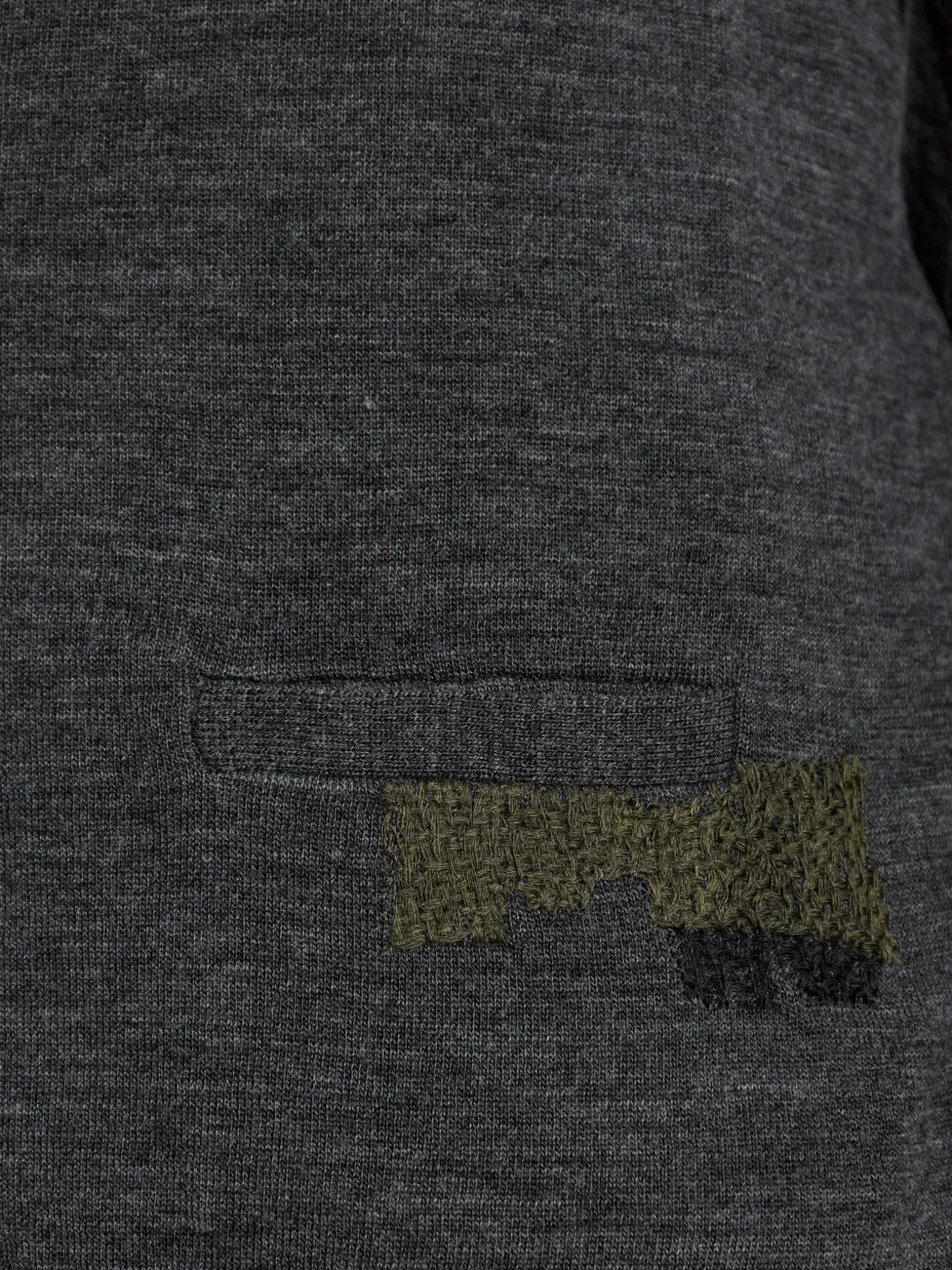 Maison Margiela Vest met geborduurde patch en V-hals Grijs