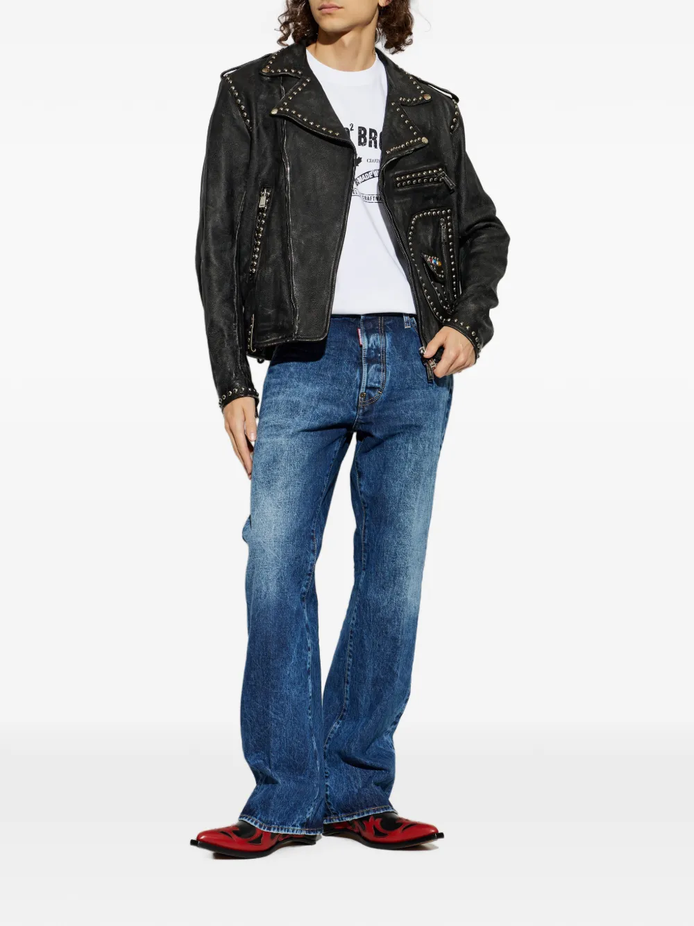 DSQUARED2 Ruimvallend T-shirt Wit
