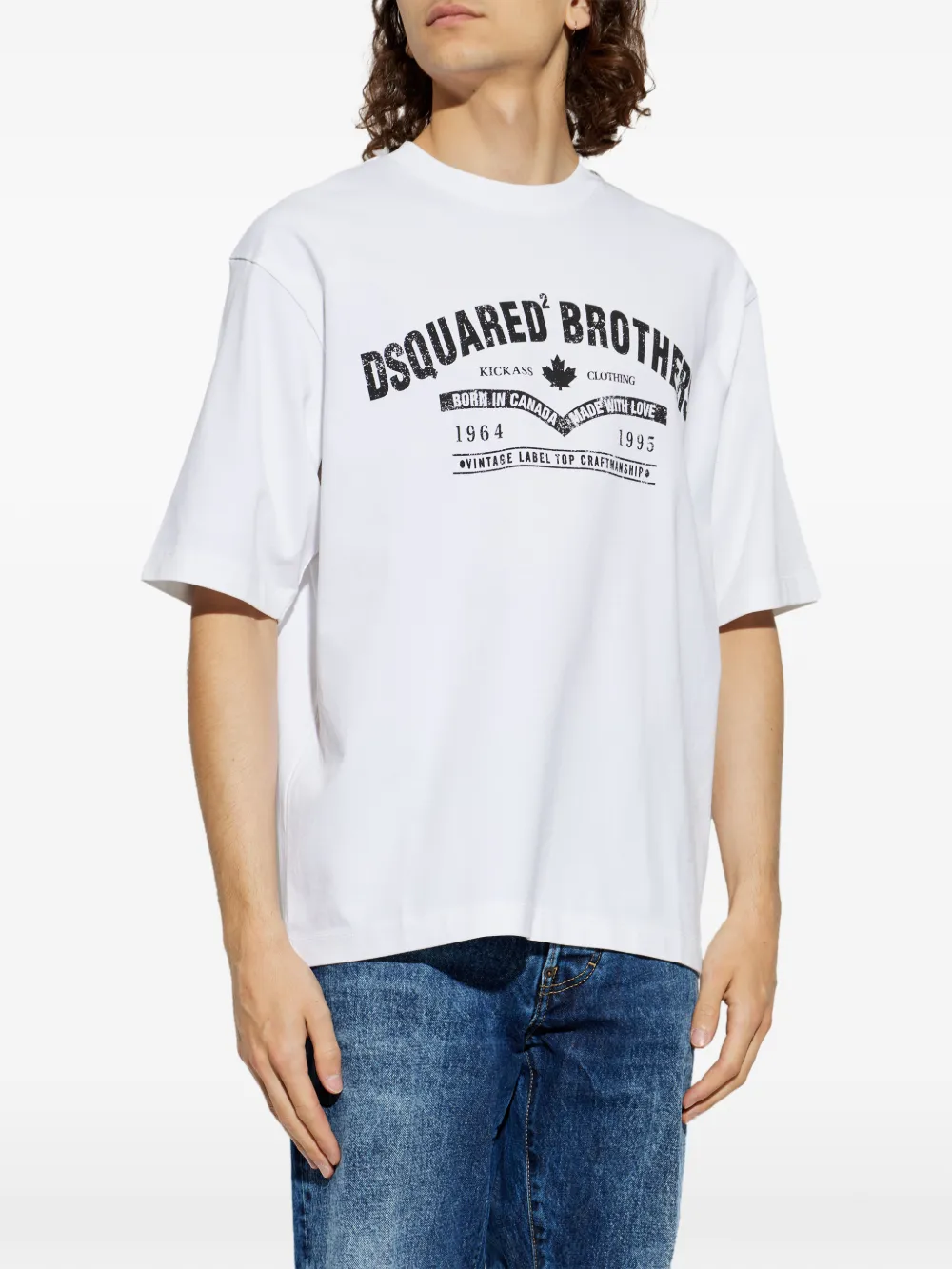 DSQUARED2 Ruimvallend T-shirt Wit