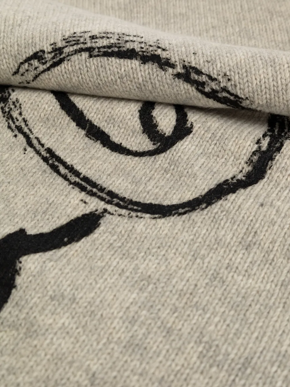MM6 Maison Margiela Signature gebreide sjaal Grijs
