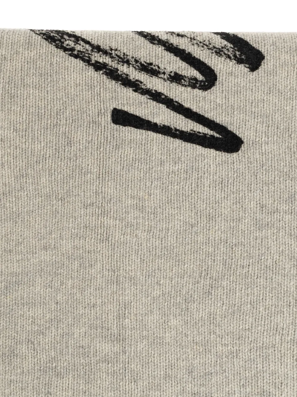 MM6 Maison Margiela Signature gebreide sjaal Grijs