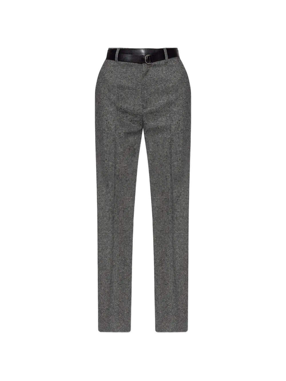 MM6 Maison Margiela belted pressed-crease trousers - Grau