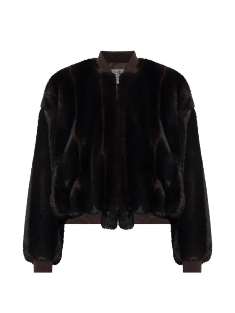 MM6 Maison Margiela chamarra bomber con ribete de canalé