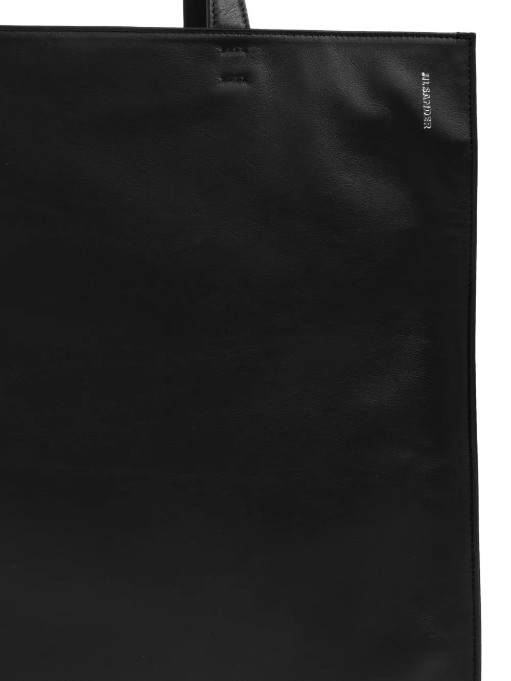 Jil Sander Leren shopper Zwart
