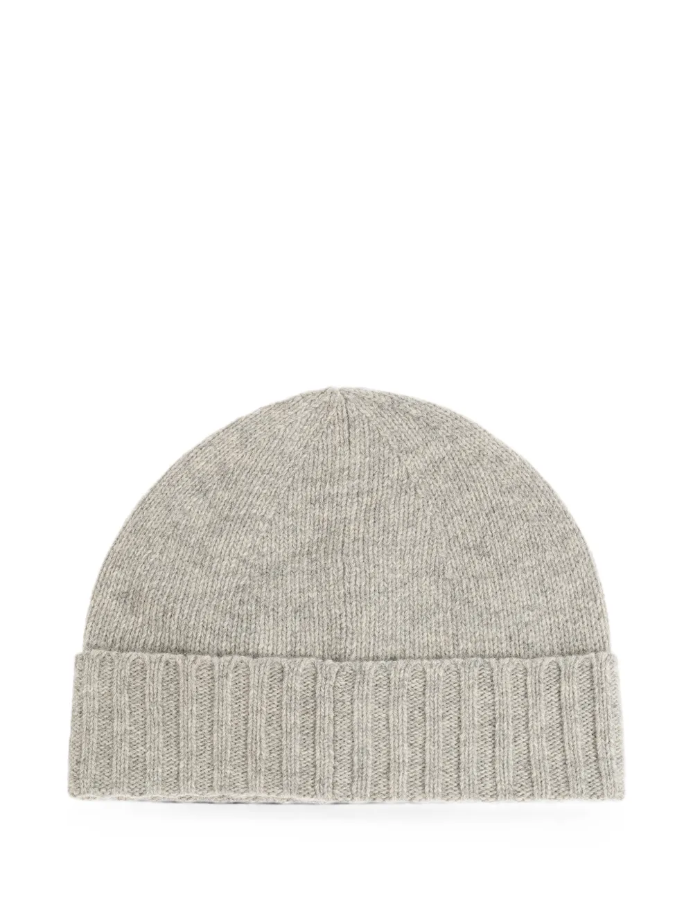 MM6 Maison Margiela Ribgebreide muts met geborduurd logo Grijs