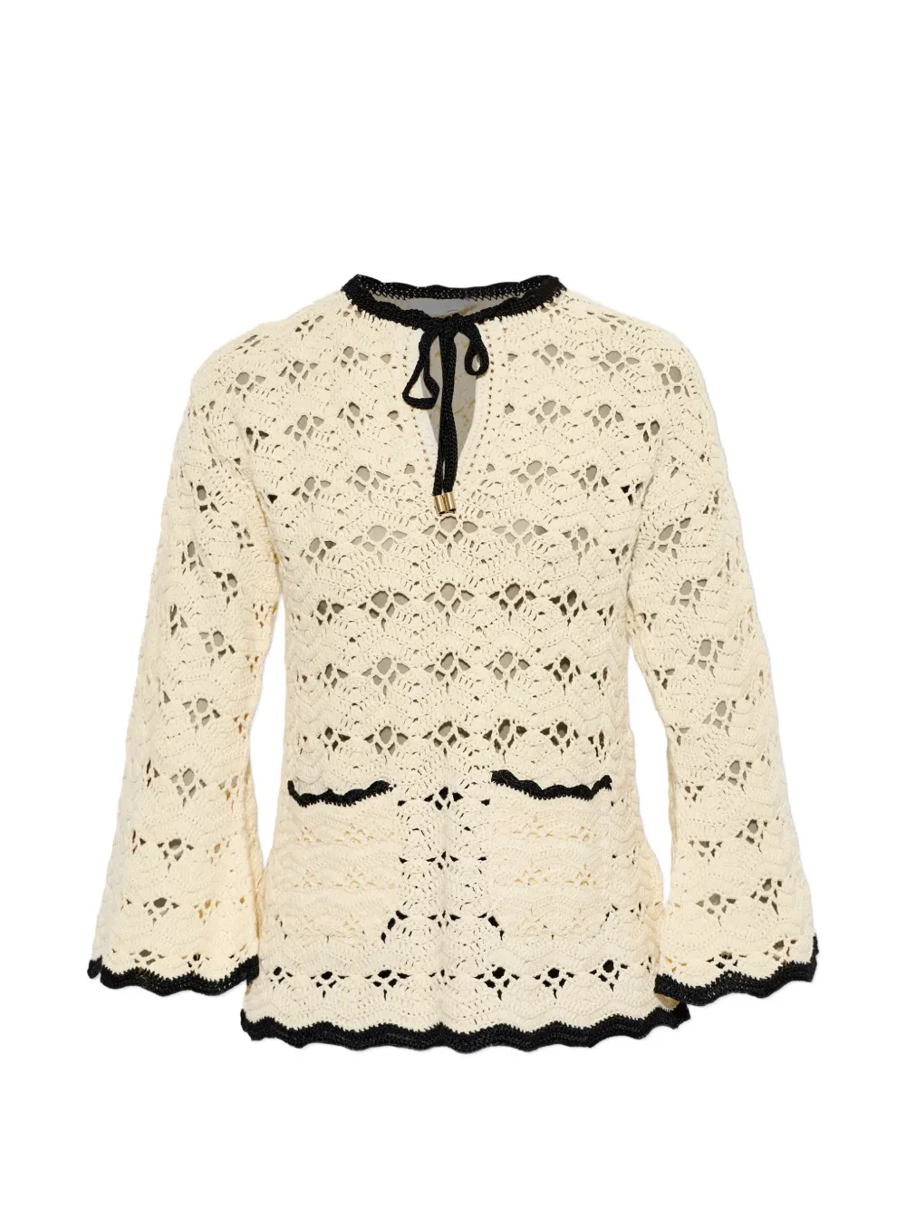 Zimmermann Crochet-knit Scallop-edge Top In White