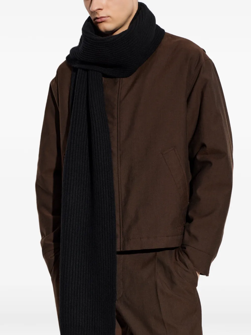 MM6 Maison Margiela Geribbelde sjaal Zwart