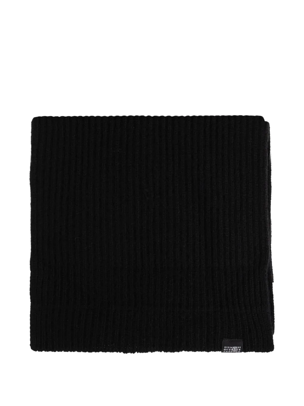 MM6 Maison Margiela ribbed-knit scarf - Black