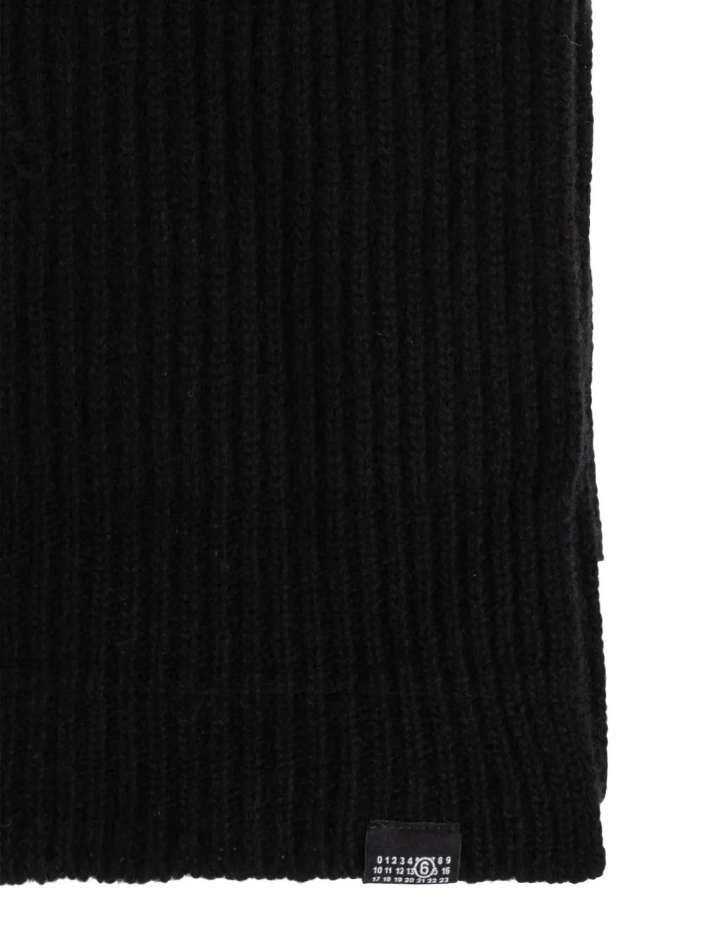 MM6 Maison Margiela Geribbelde sjaal Zwart