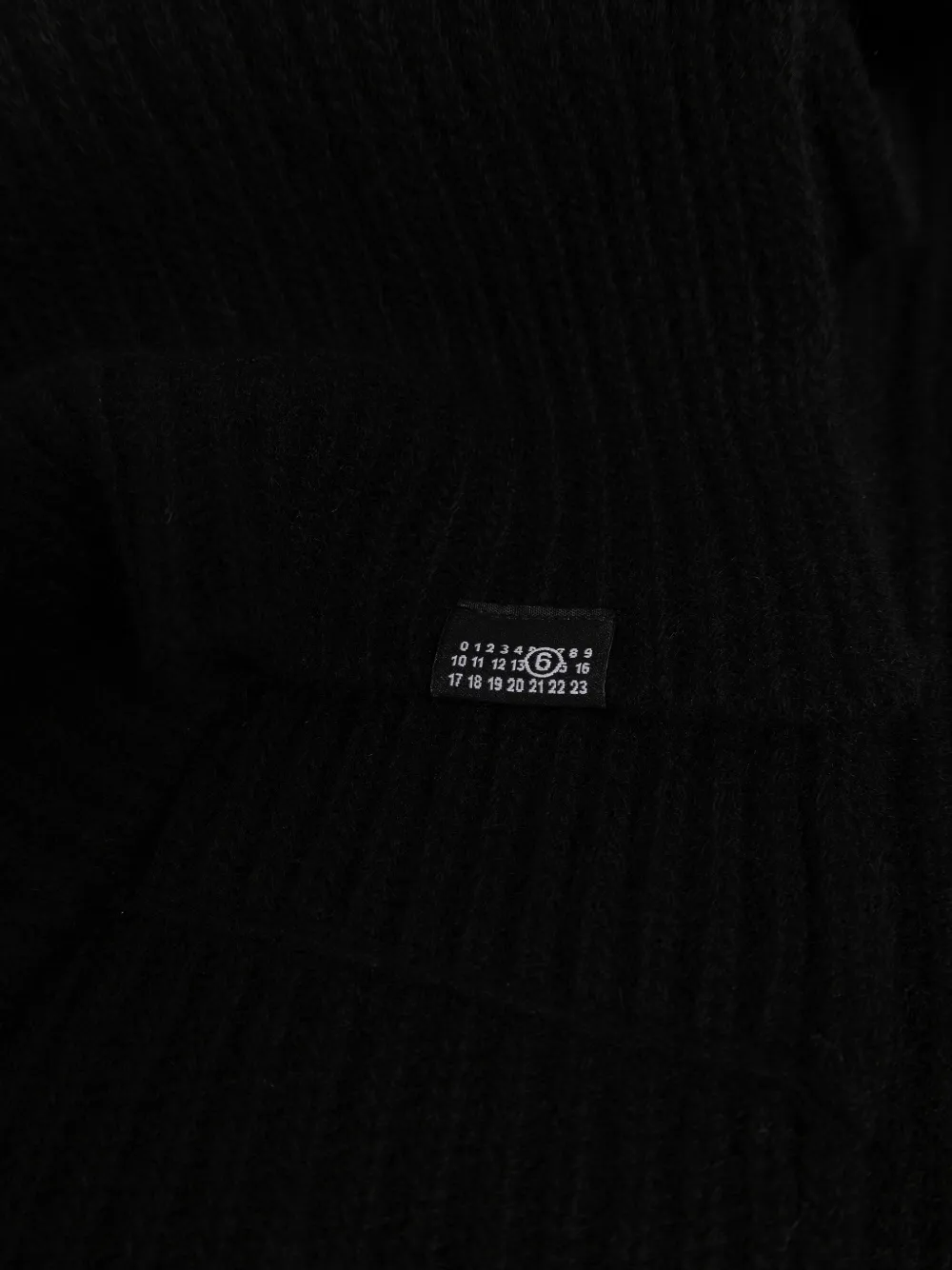 MM6 Maison Margiela Geribbelde sjaal Zwart