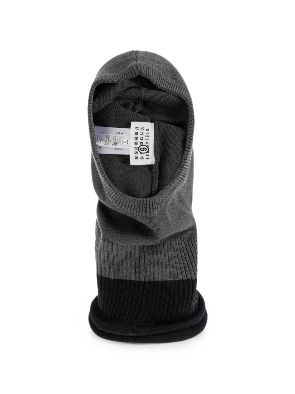MM6 Maison Margiela ribbed-knit balaclava - Grau