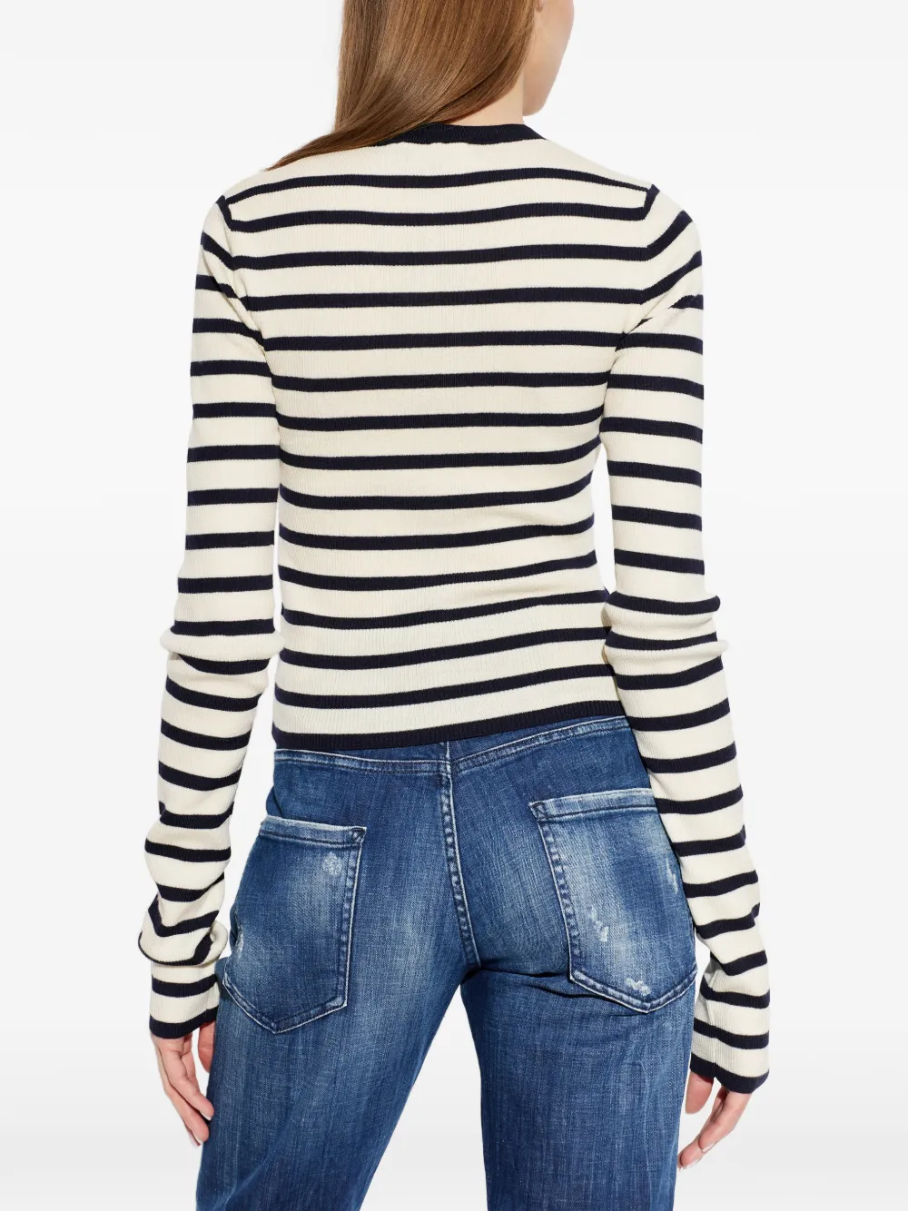 DSQUARED2 Gestreepte trui Beige
