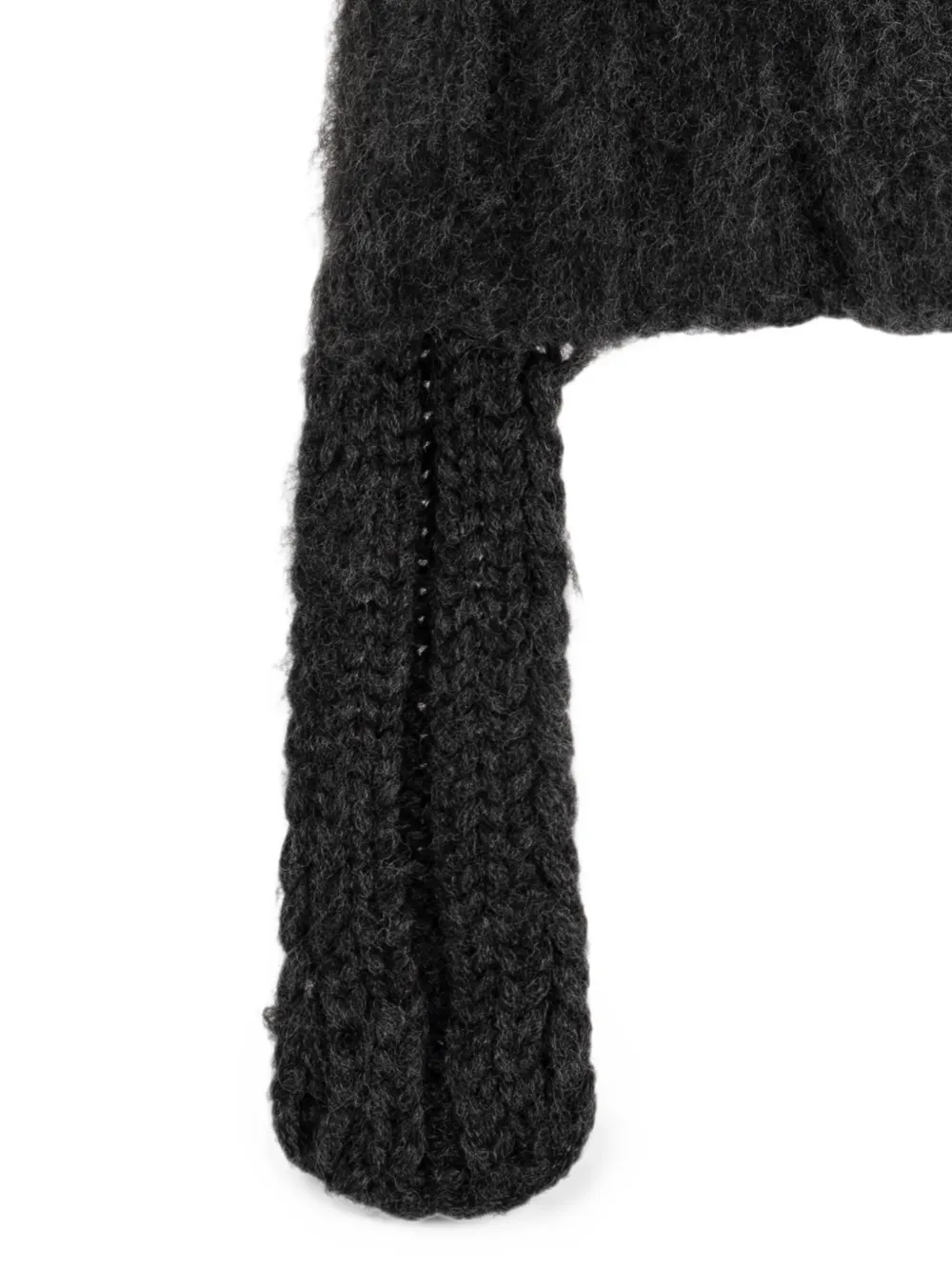 Maison Margiela Ribgebreide muts met oorkleppen Grijs
