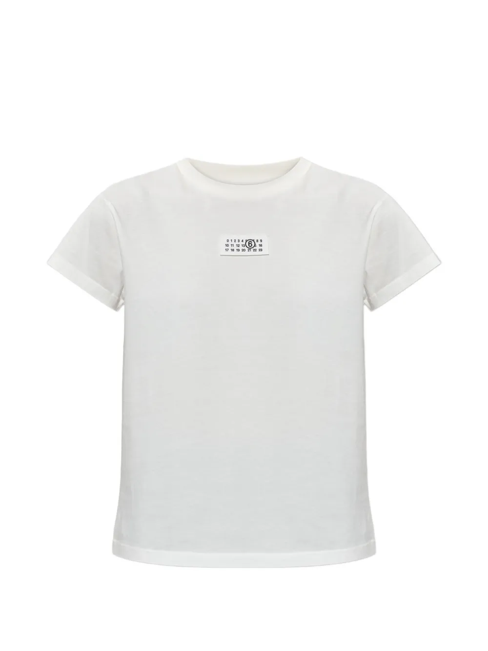 MM6 Maison Margiela logo-patch T-shirt - Bianco