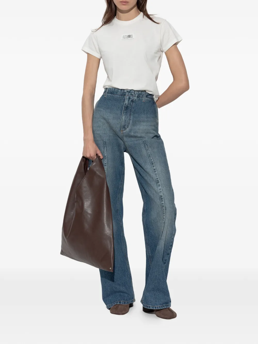 MM6 Maison Margiela T-shirt met logopatch Wit