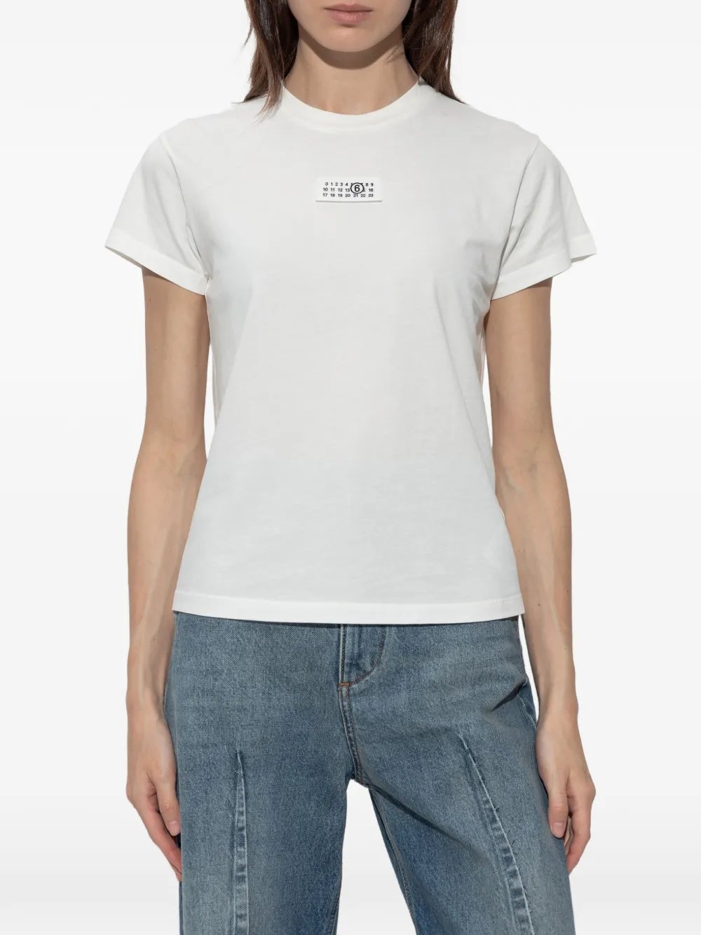 MM6 Maison Margiela T-shirt met logopatch Wit