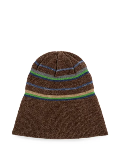 Maison Margiela striped-pattern beanie hat