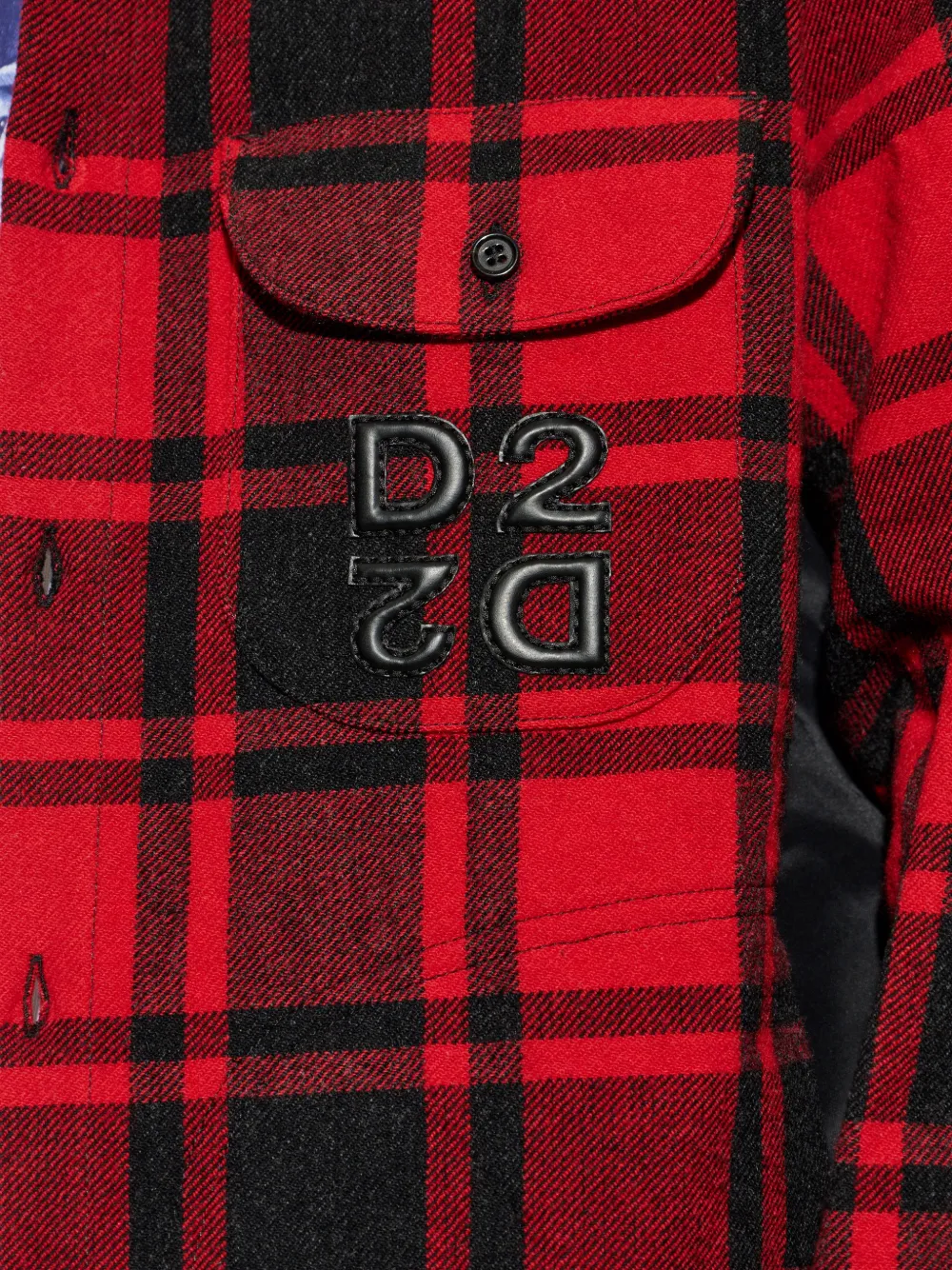 DSQUARED2 Geruit shirtjack met trekkoord Rood