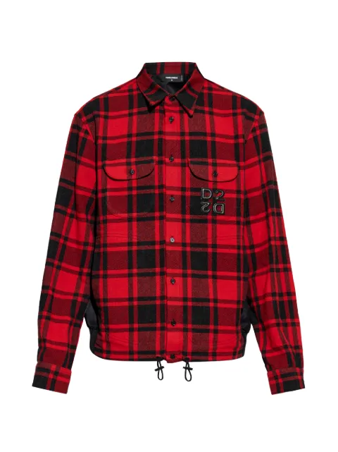 DSQUARED2 hybrid logo-patch shirt jacket