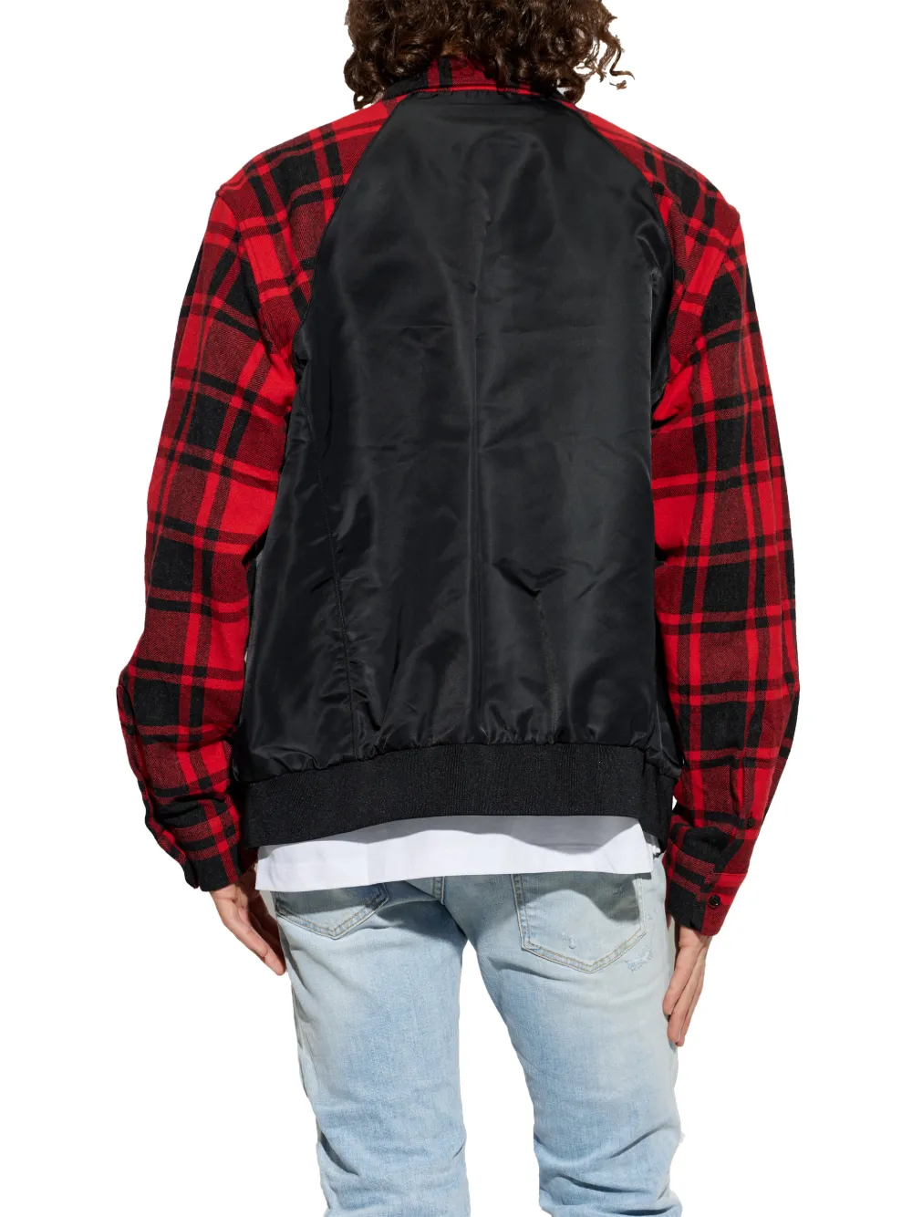 DSQUARED2 Geruit shirtjack met trekkoord Rood