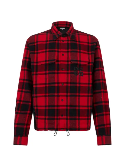 DSQUARED2 hybrid drawstring overshirt