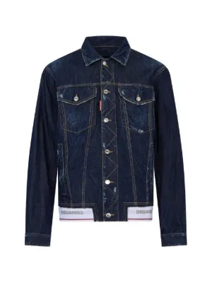 Comme Des Garçons Shirt denim-print Jacket | FARFETCH