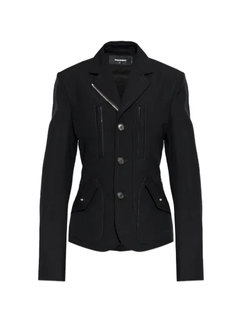 DSQUARED2 multi-pocket wool blazer