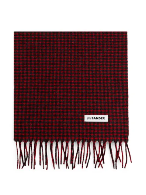 Jil Sander fringed wool scarf