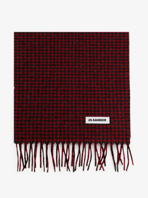 Jil Sander Sciarpa in lana con frange