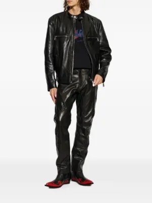 Dsquared2（ディースクエアード）メンズ レザージャケット - FARFETCH
