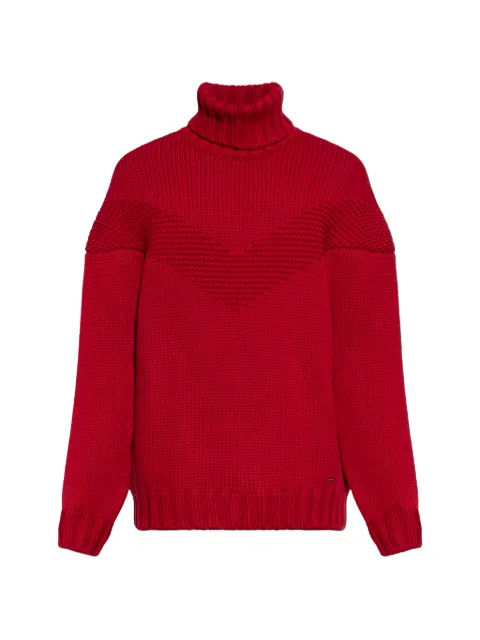 DSQUARED2 roll-neck chevron-knit sweater