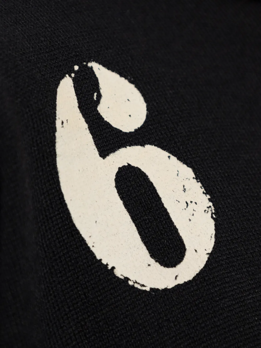MM6 Maison Margiela logoprint oversized top Zwart