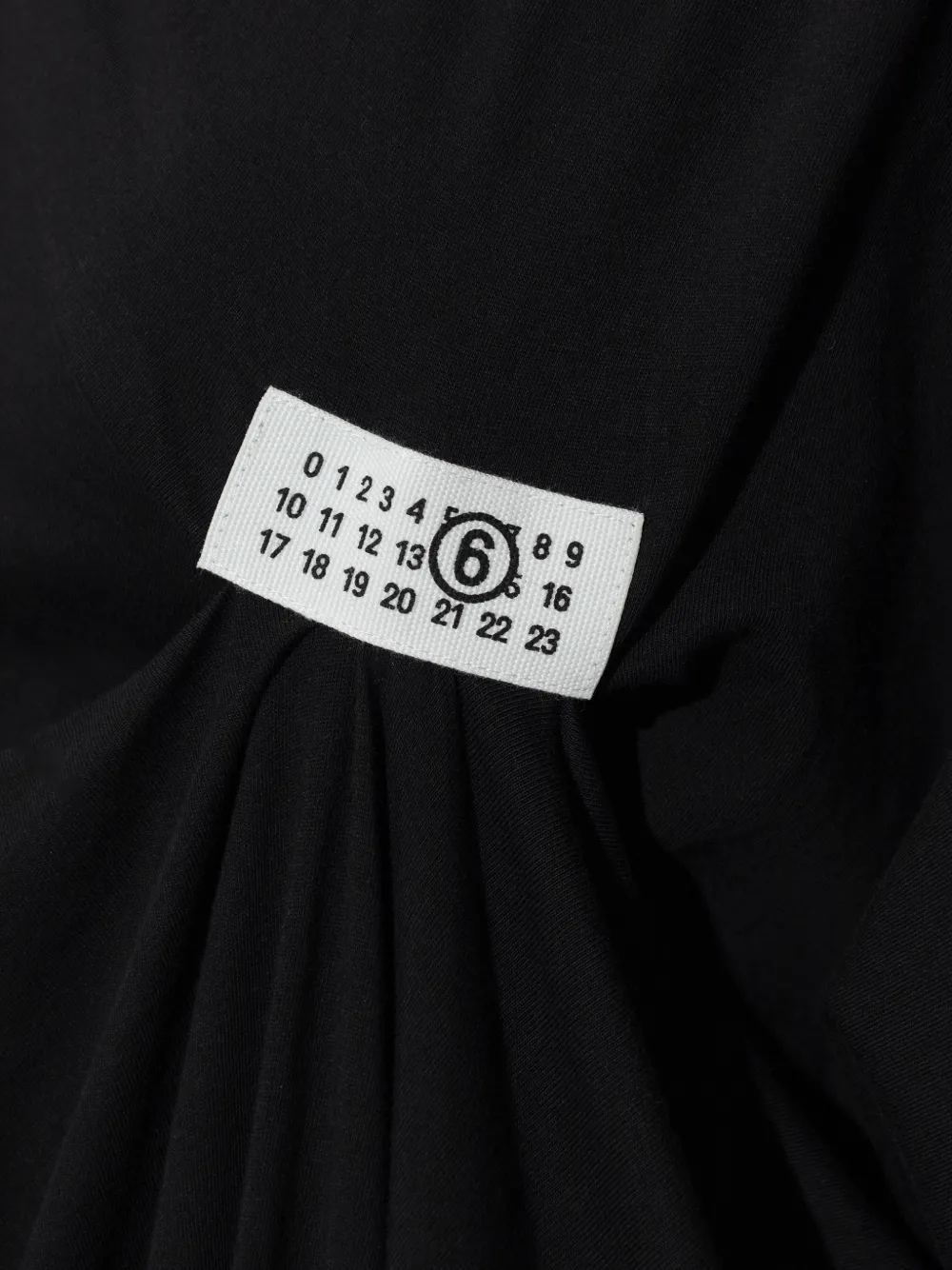 MM6 Maison Margiela Gesmockte jurk met logopatch Zwart