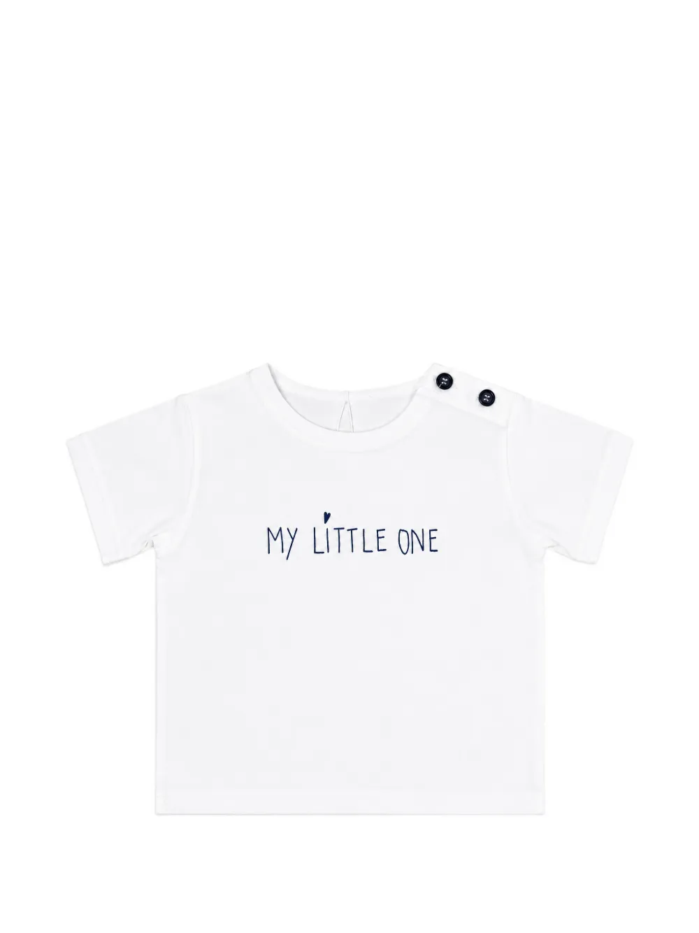 Cucu Lab slogan-print button-fastening T-shirt - Bianco