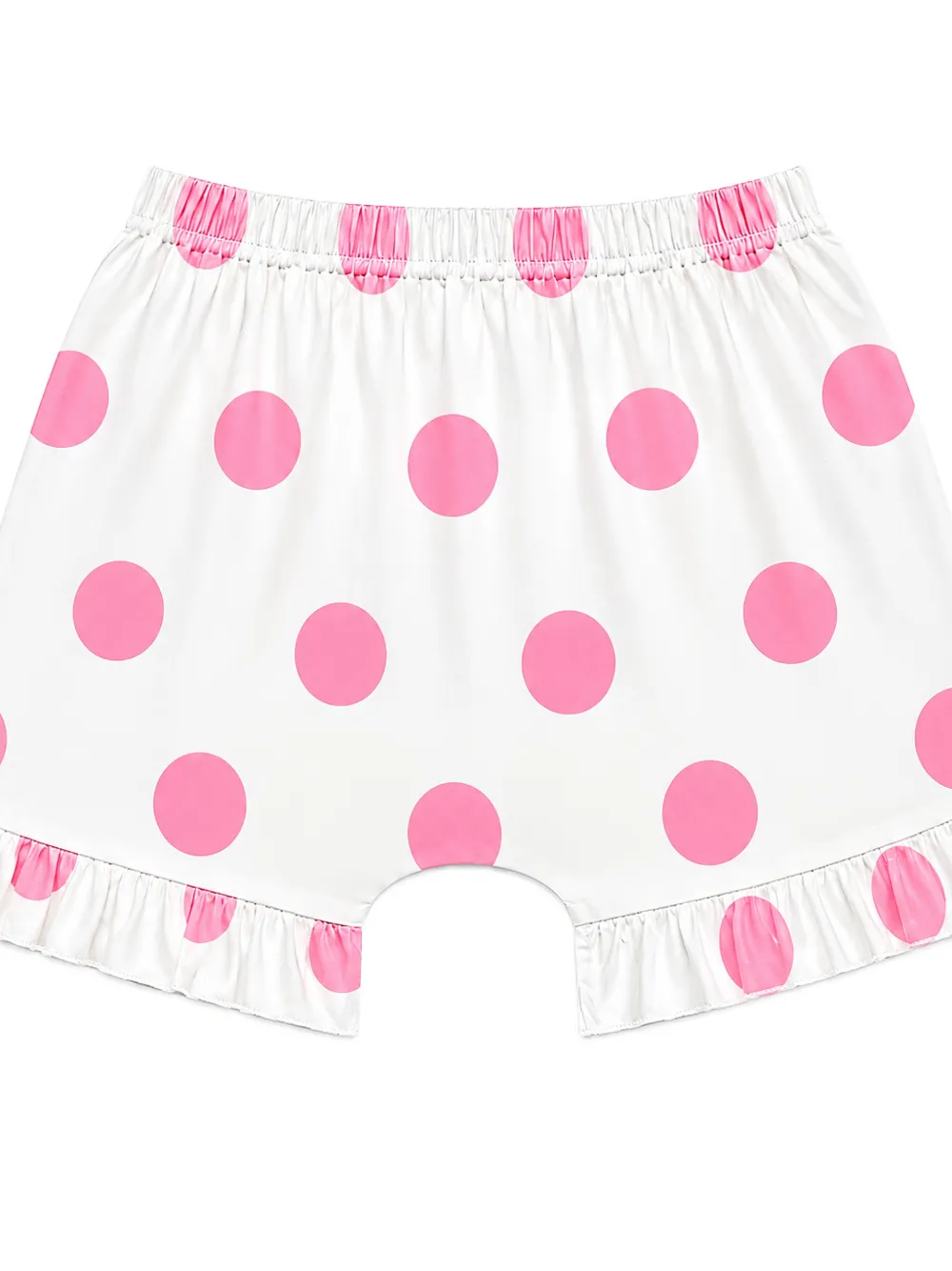  Cucu Lab Polka-dot Ruffled Shorts - Blanc 