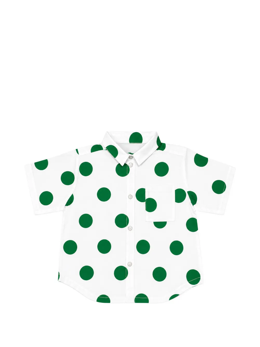 Cucu Lab polka-dot poplin shirt - Bianco