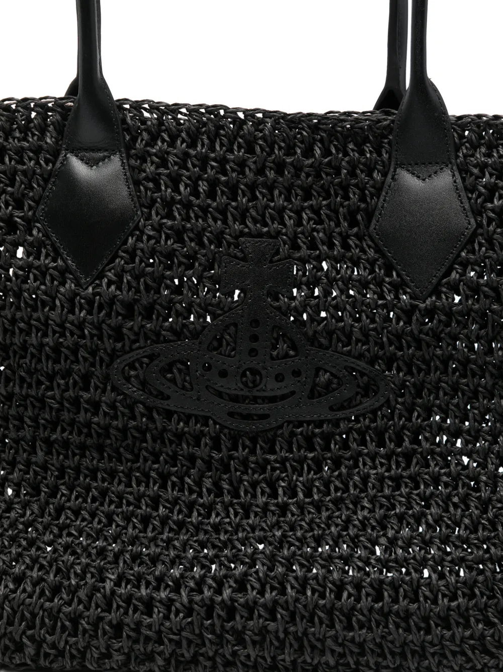Vivienne Westwood Kleine Alana geweven shopper Zwart