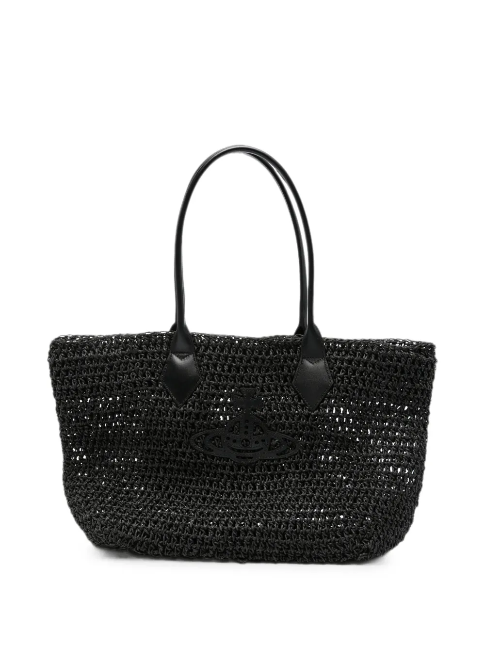 Vivienne Westwood small Alana woven tote bag - Nero