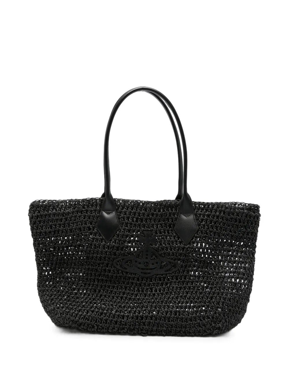 Vivienne Westwood small Alana woven tote bag - Black