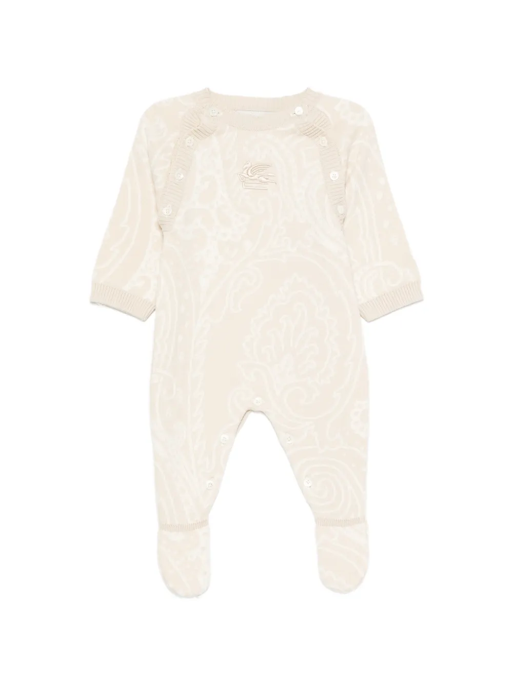 ETRO KIDS paisley-patterned cotton babygrow set - Nude