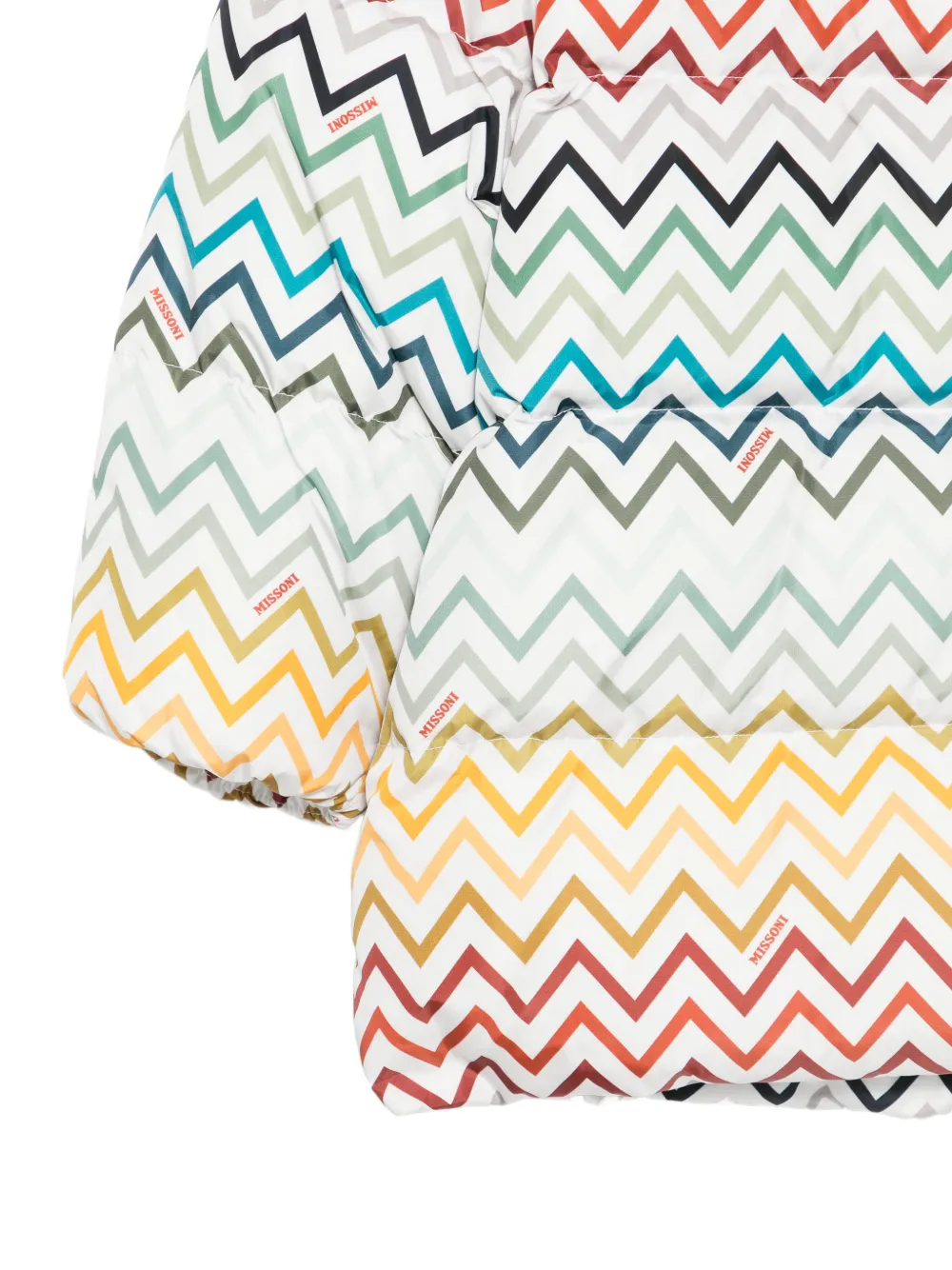 Missoni Kids ジグザグプリント パデッドジャケット | ホワイト