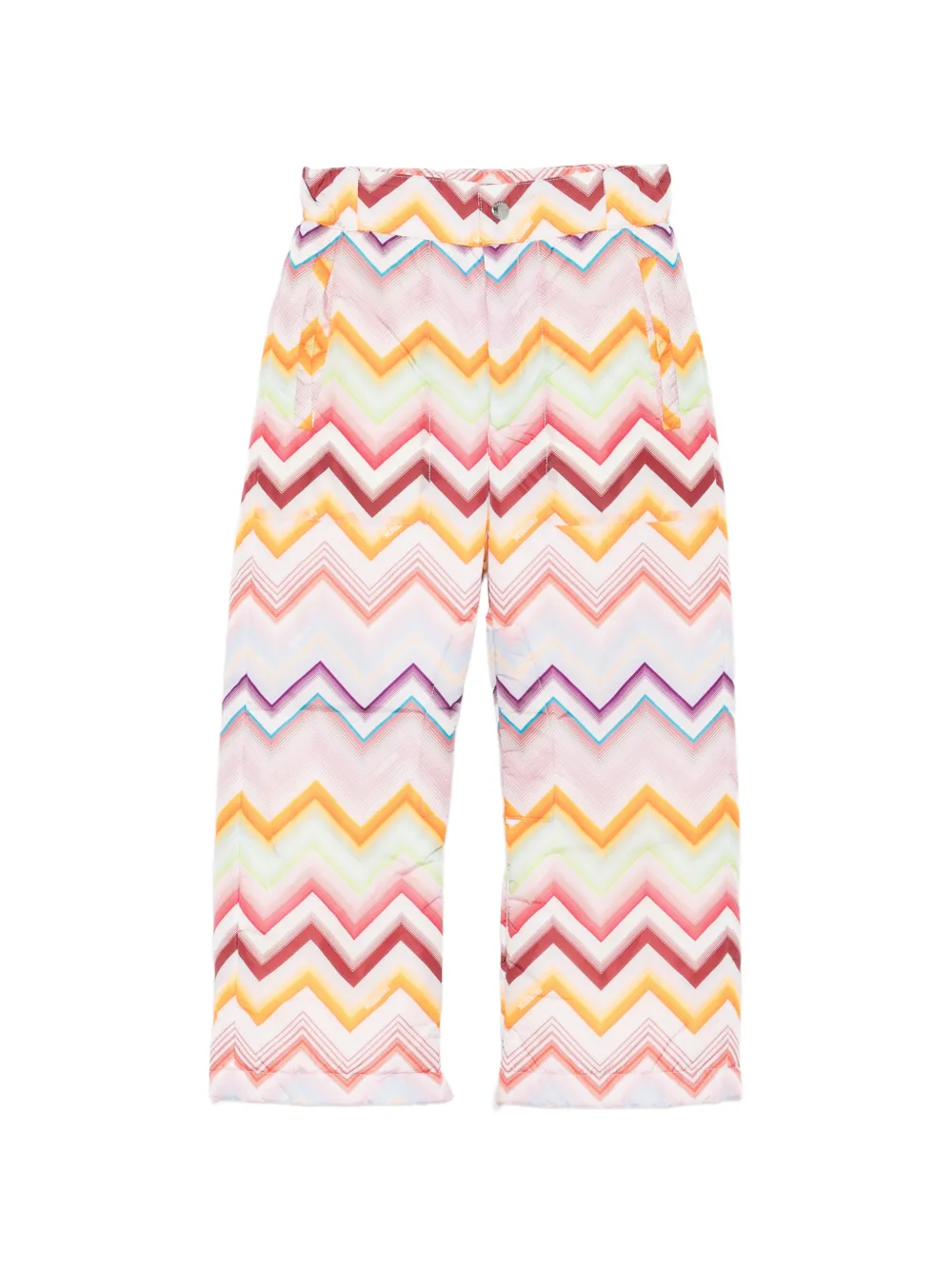 Missoni Kids zigzag-print trousers - Rosa