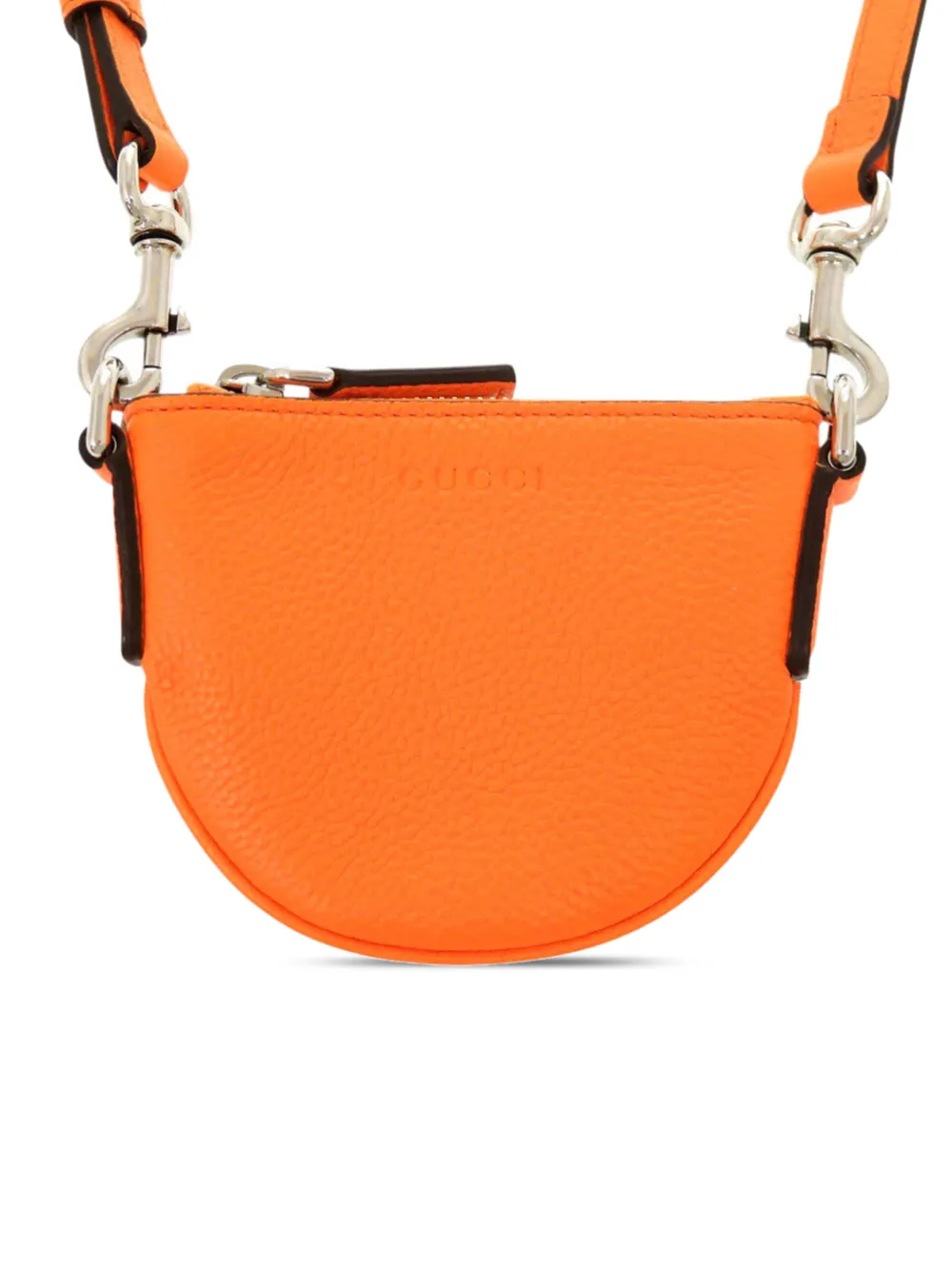 Gucci Pre-Owned 2016-2026 Micro Mini Calfskin Web B crossbody bag - Arancione