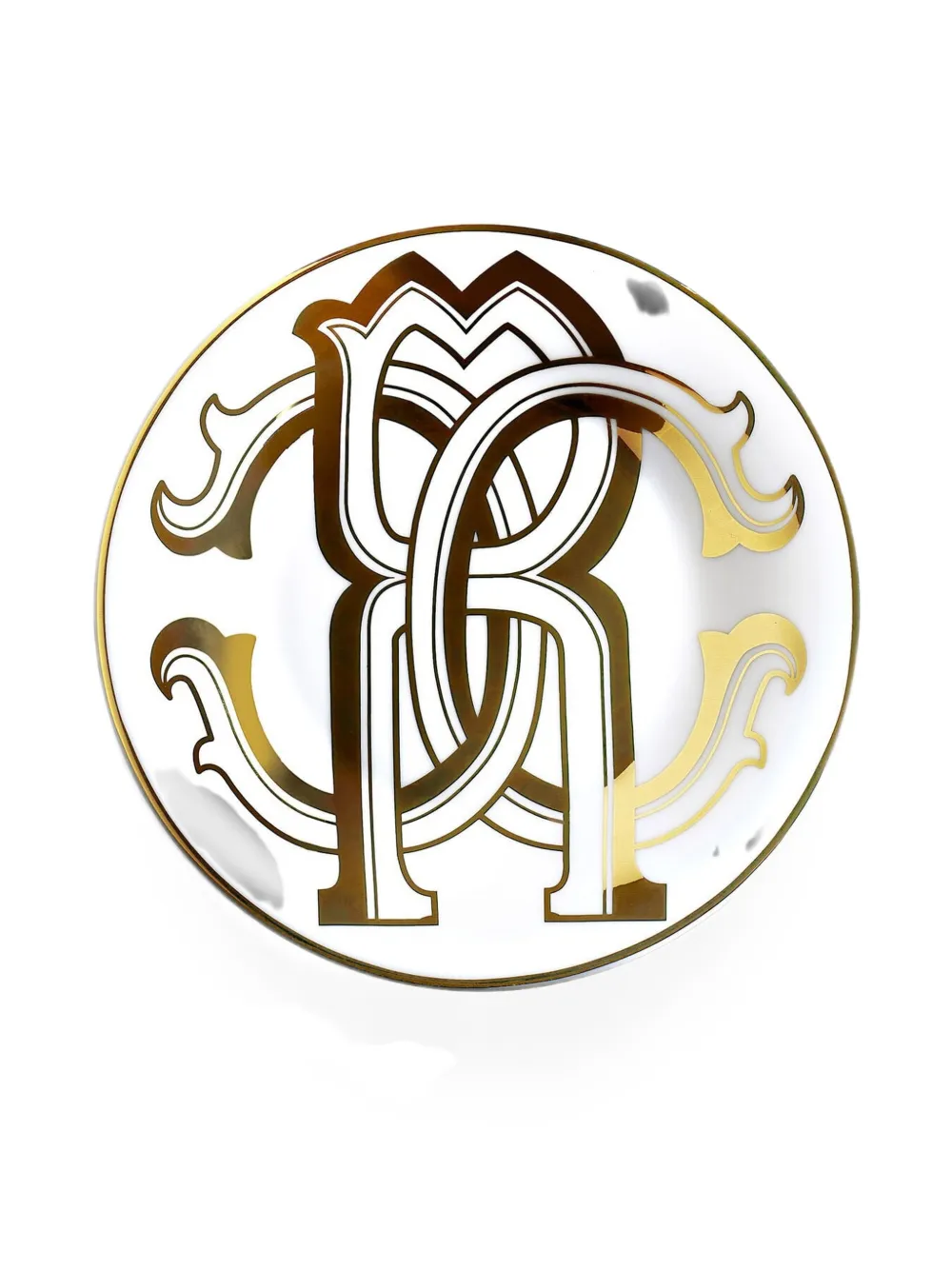 Roberto Cavalli Home monogram bread plate (set of two) - Bianco