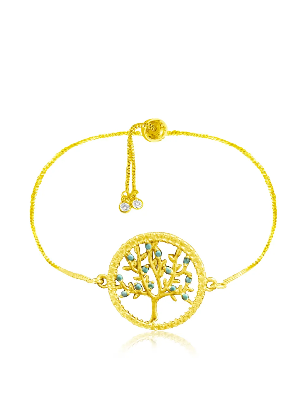 HZMER JEWELLERY Bracciale Parijat Tree con cristalli - Oro